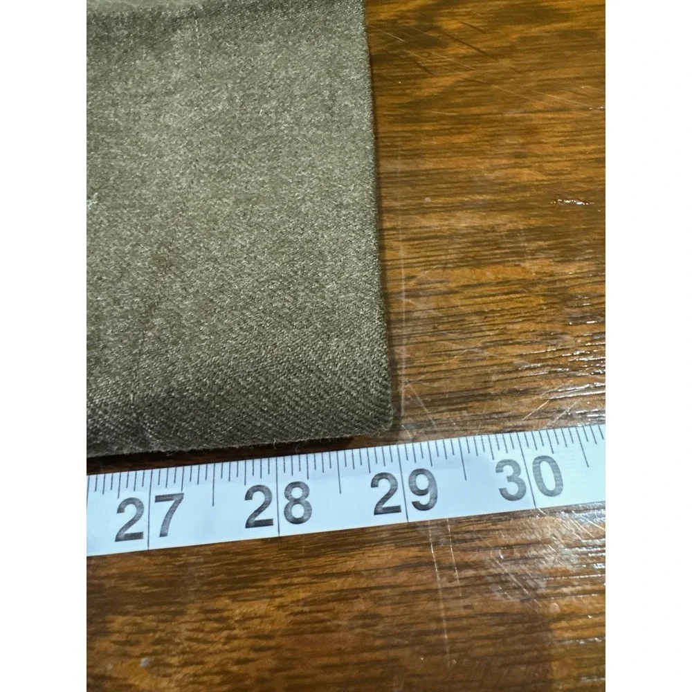 Vintage Korean War Wool Dress Pants Mens 28x29 Brown Pleated Relaxed Straight